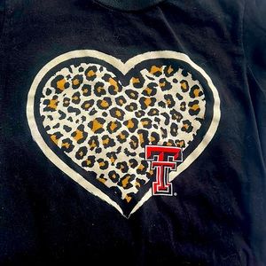 Texas Tech Girls: Black T-shirt  L  girls, gray sweatshirt XL girls,red- S woman